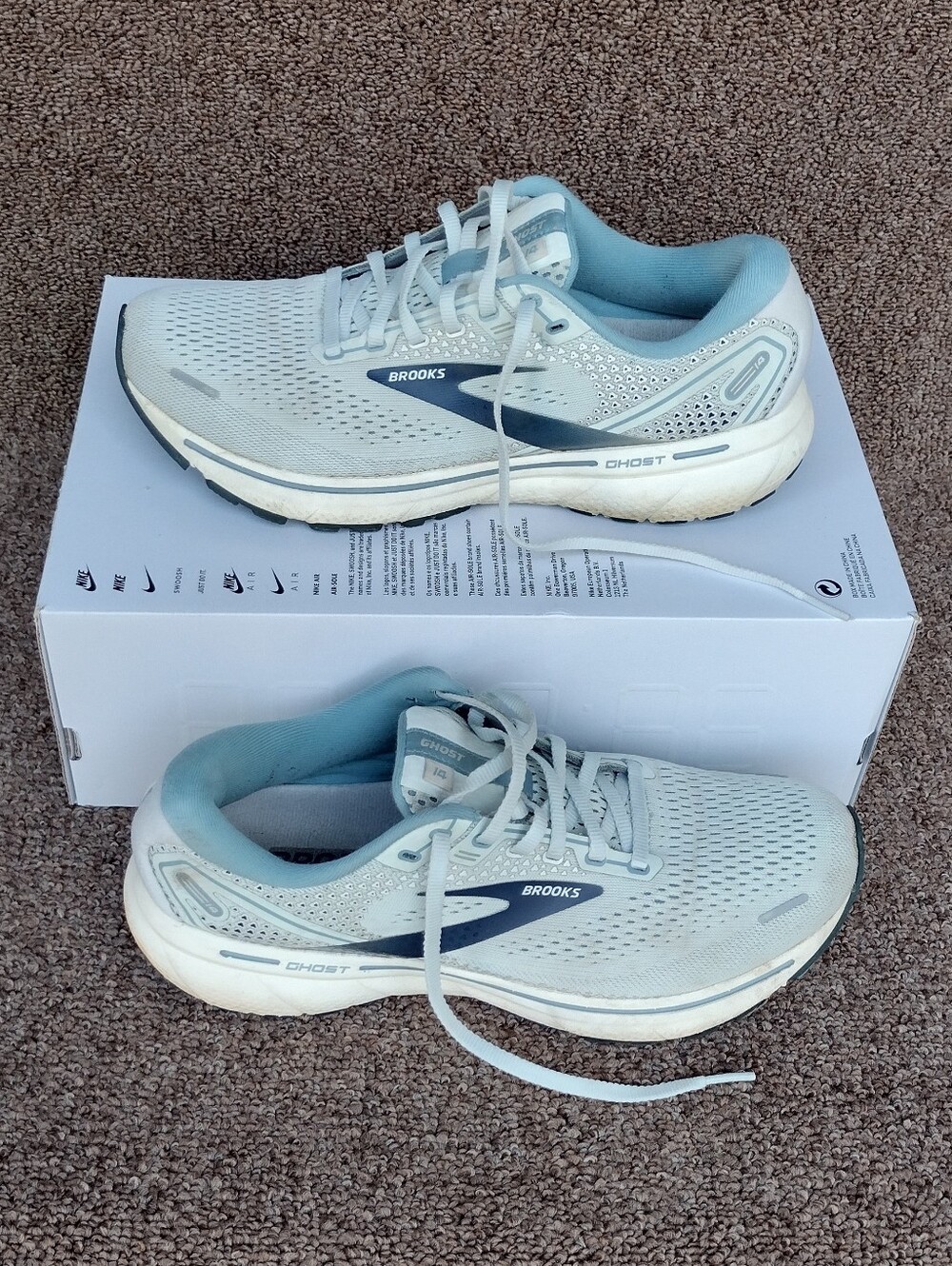 Brooks Ghost 14 Womens Athletic Running Walking Sneakers Shoes Sky Blue Size 9.5